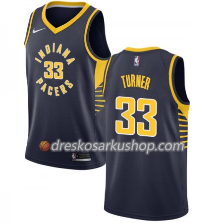 Muški NBA Dres Indiana Pacers Myles Turner 33 Nike 2017-18 Navy Swingman